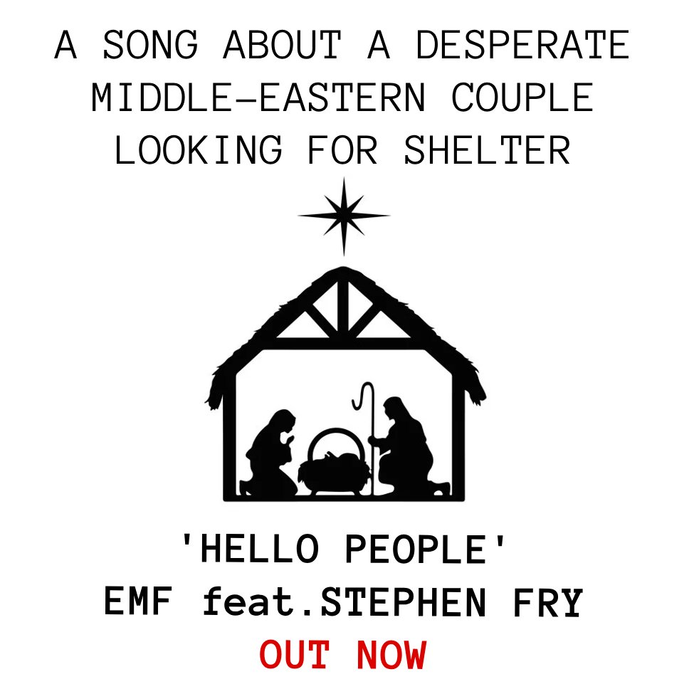 Grab your copy of the most non-festive yet very relevant release this Christmas, 'Hello People' a song by EMF and Stephen Fry dispelling the hateful myths of immigration Get yours here: orcd.co/8kr9xjz
