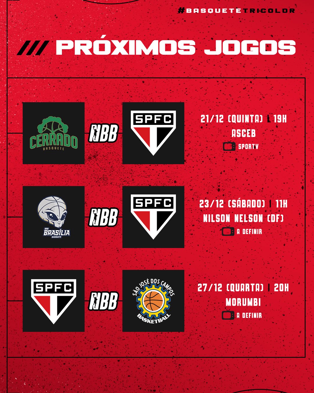 Basquete Tricolor recebe o Franca no Jogo 2 da semifinal do NBB - SPFC