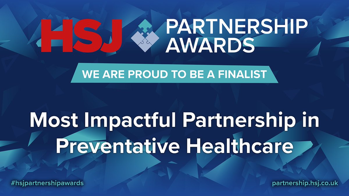 We are thrilled to share that our partnership with @HealthInnoWest has been shortlisted for the Most Impactful Partnership in Preventative Healthcare at the HSJ Partnership Awards 2024! #HSJpartnershipawards @HSJ_Awards @drlesleyjordan @APullyblank
