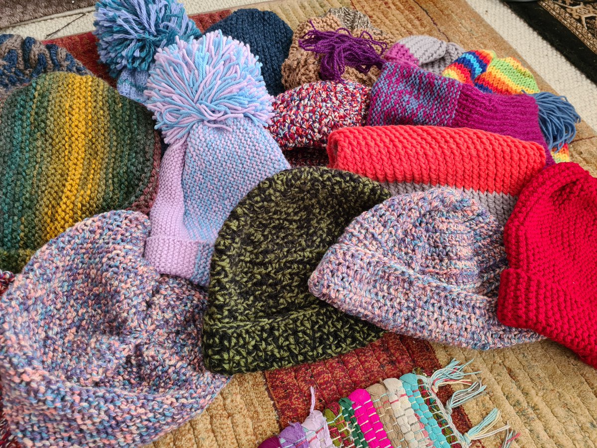 No craft social this week as the cafe is closed. Hope to see you on 9th Jan!
Until then, some of the amazing hats knitted made for the homeless. Thanks to <a href="/TraffordCouncil/">Trafford Council</a>  Council Inclusive Neighbourhoods grant to <a href="/Making_Futures/">Making Futures CIC</a>  that funded this project