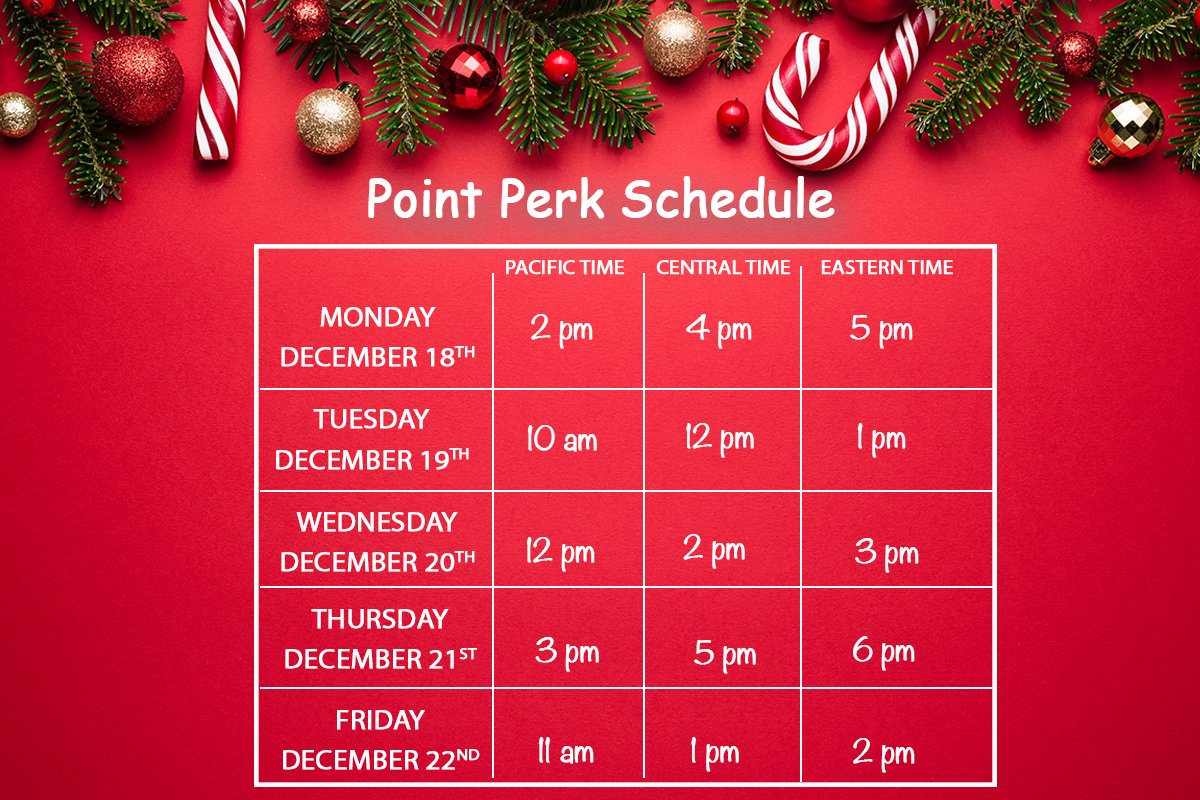 MyPoints's tweet photo. Happy Monday! Here's this week's #PointPerk Schedule! https://t.co/e1egX8JsSC