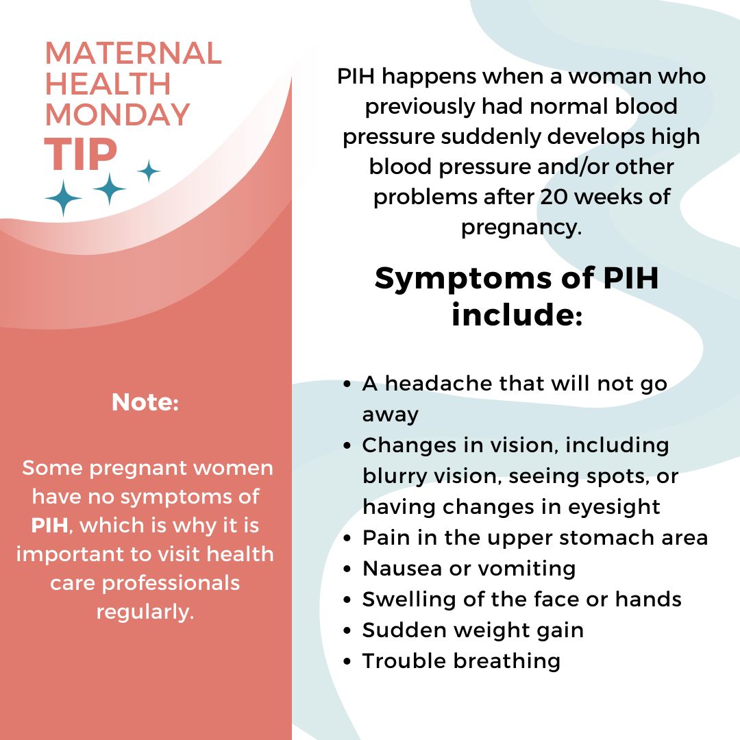 PIH is a condition that affects the blood pressure of pregnant women and can have serious consequences if left unchecked.

For more info on maternal content, visit Link in Bio. 

Make your pregnancy journey healthy!

#YeneHealth #MaternalHealthMonday #pregnancy #tech  #Ethiopia