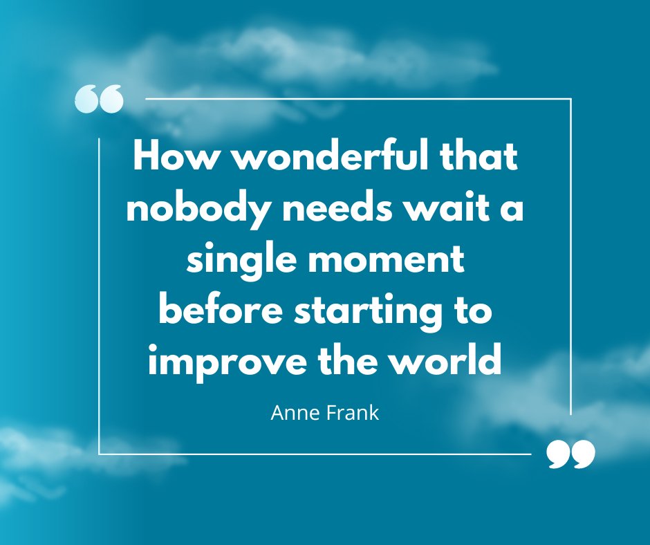 Happy last #MotivationMonday of 2023! We hope you have enjoyed the weekly inspiration, and we want to end the year on this quote we love from #AnneFrank. #Changemakers
