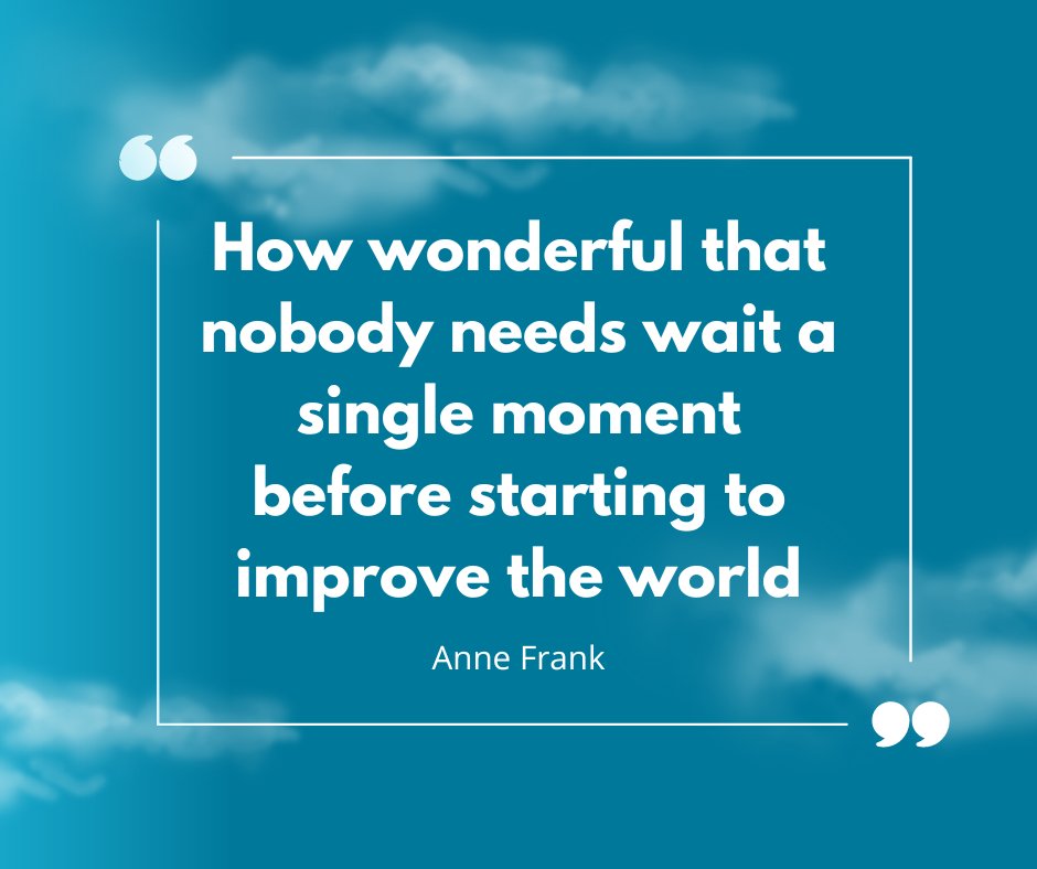 Happy last #MotivationMonday of 2023!

We hope you have enjoyed the weekly inspiration, and we want to end the year on this quote we love from #AnneFrank. 

#Changemakers