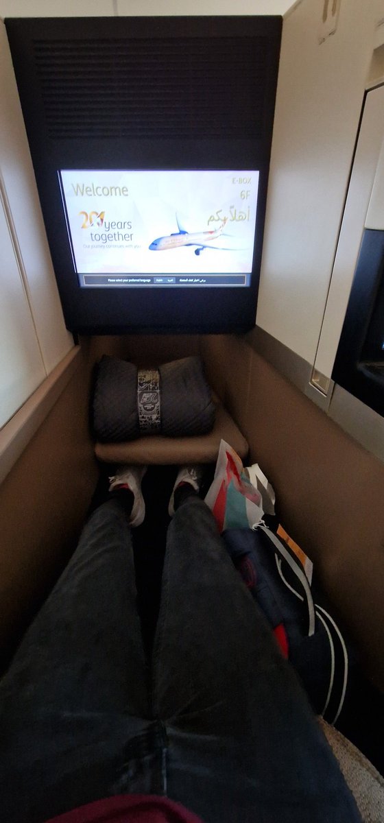 I got a business class upgrade HAHAHA