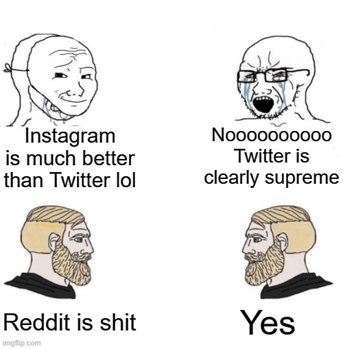 Normie vs Yes chad Meme Generator - Imgflip