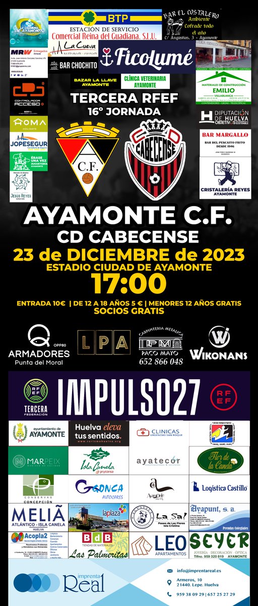 Partido Único – 1º Jornada (Ayamonte C.F – Conil CF) – 23/24 – AYAMONTE C.F