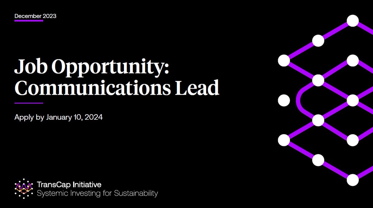 Dominic Hofstetter (@dhofstetter_x) on Twitter photo We're hiring! The <a href="/TransCapSpace/">TransCap Initiative</a> is looking for a new Communications Lead.
Details: shorturl.at/djkp1
Deadline: 10 Jan 2024
Please spread the word! We're hiring! The <a href="/TransCapSpace/">TransCap Initiative</a> is looking for a new Communications Lead.
Details: shorturl.at/djkp1
Deadline: 10 Jan 2024
Please spread the word!
