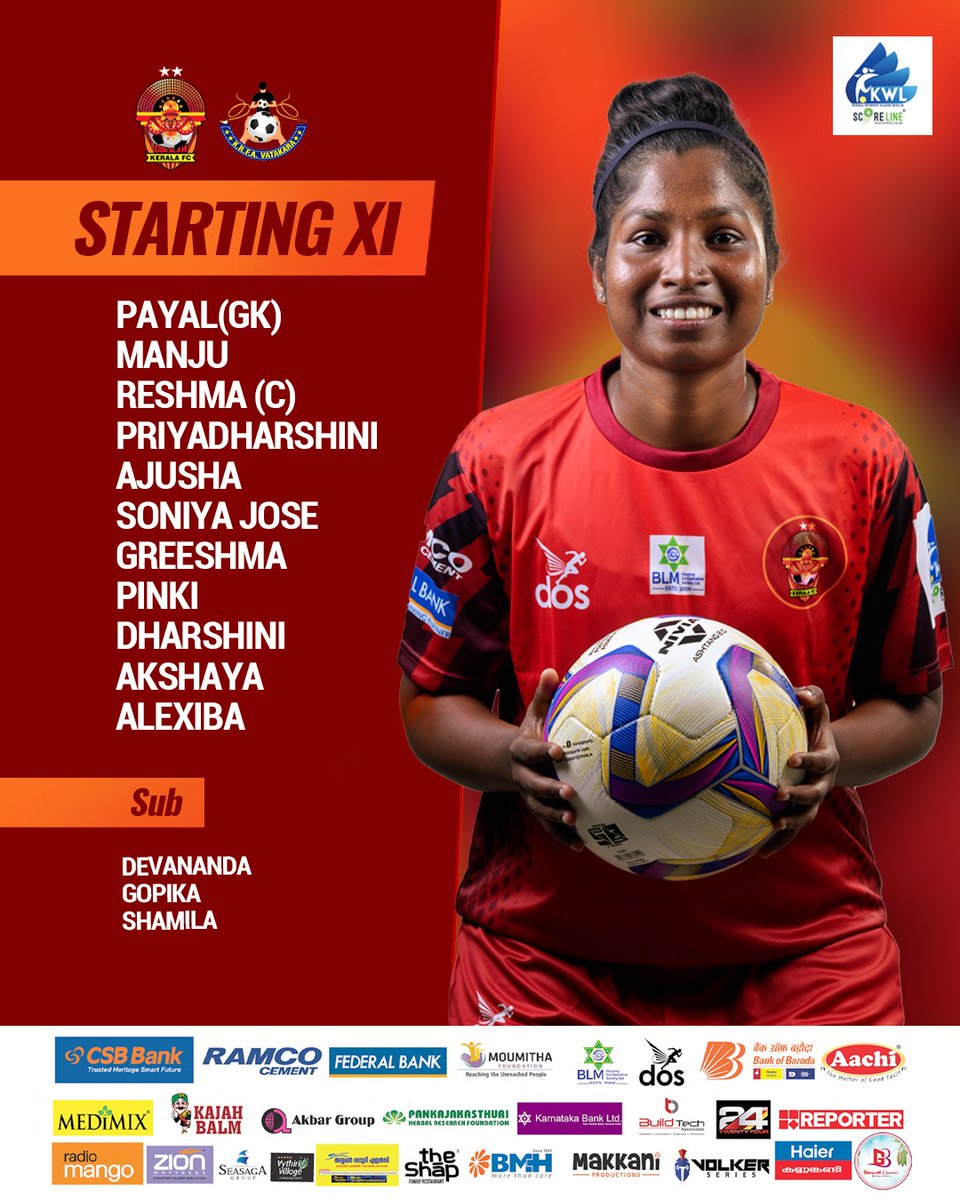 Introducing our starting XI for today's game! #gkfc #malabarians #IndianFootball #KWL
