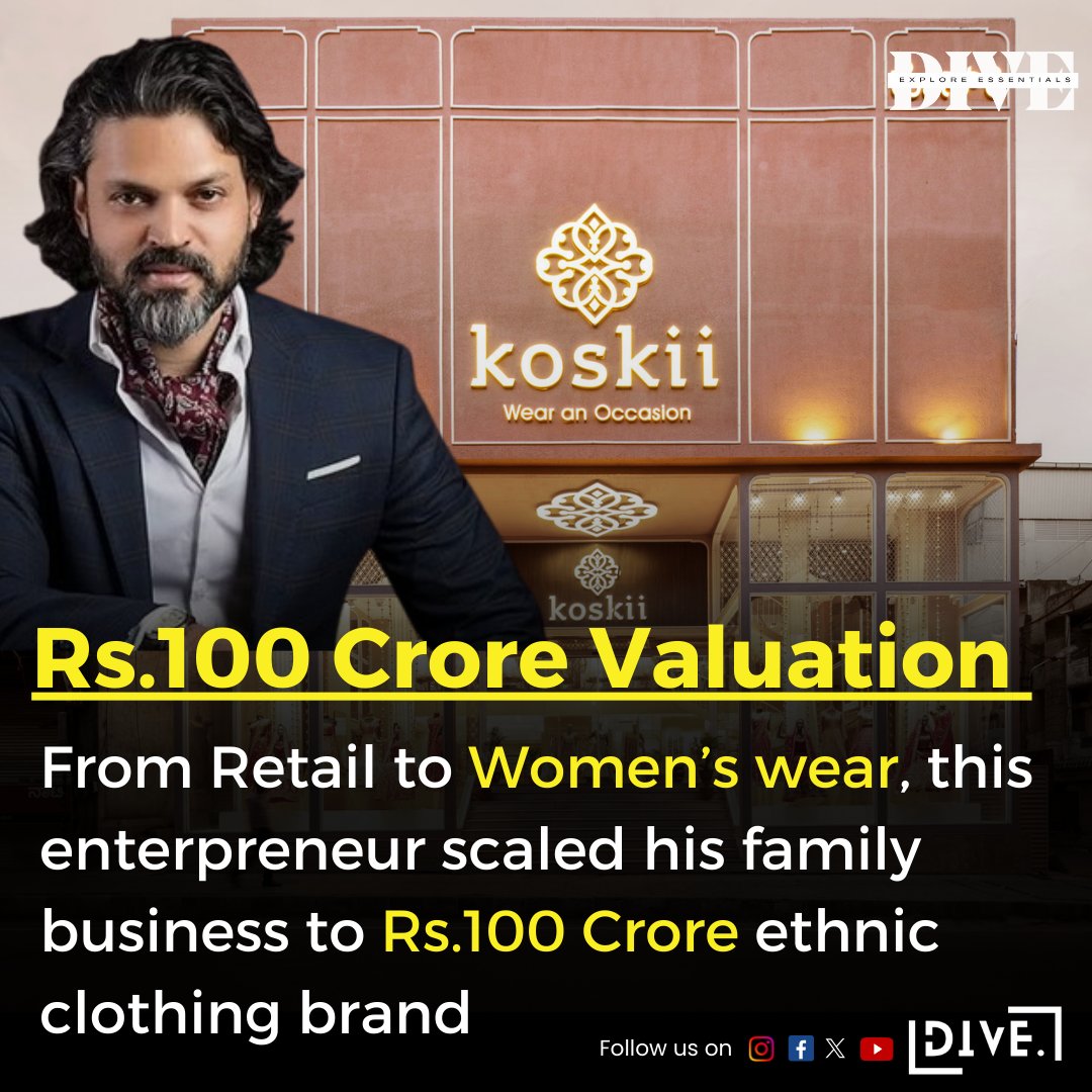 Umar Akhter's entrepreneurial journey, from working in his father's retail business at 16 to co-founding Bengaluru-based ethnic fashion brand Koskii. With an impressive 100% bootstrapped annual run rate of Rs 100 crore.#Koskii #EthnicWear #FashionSuccess #BootstrappedBusiness