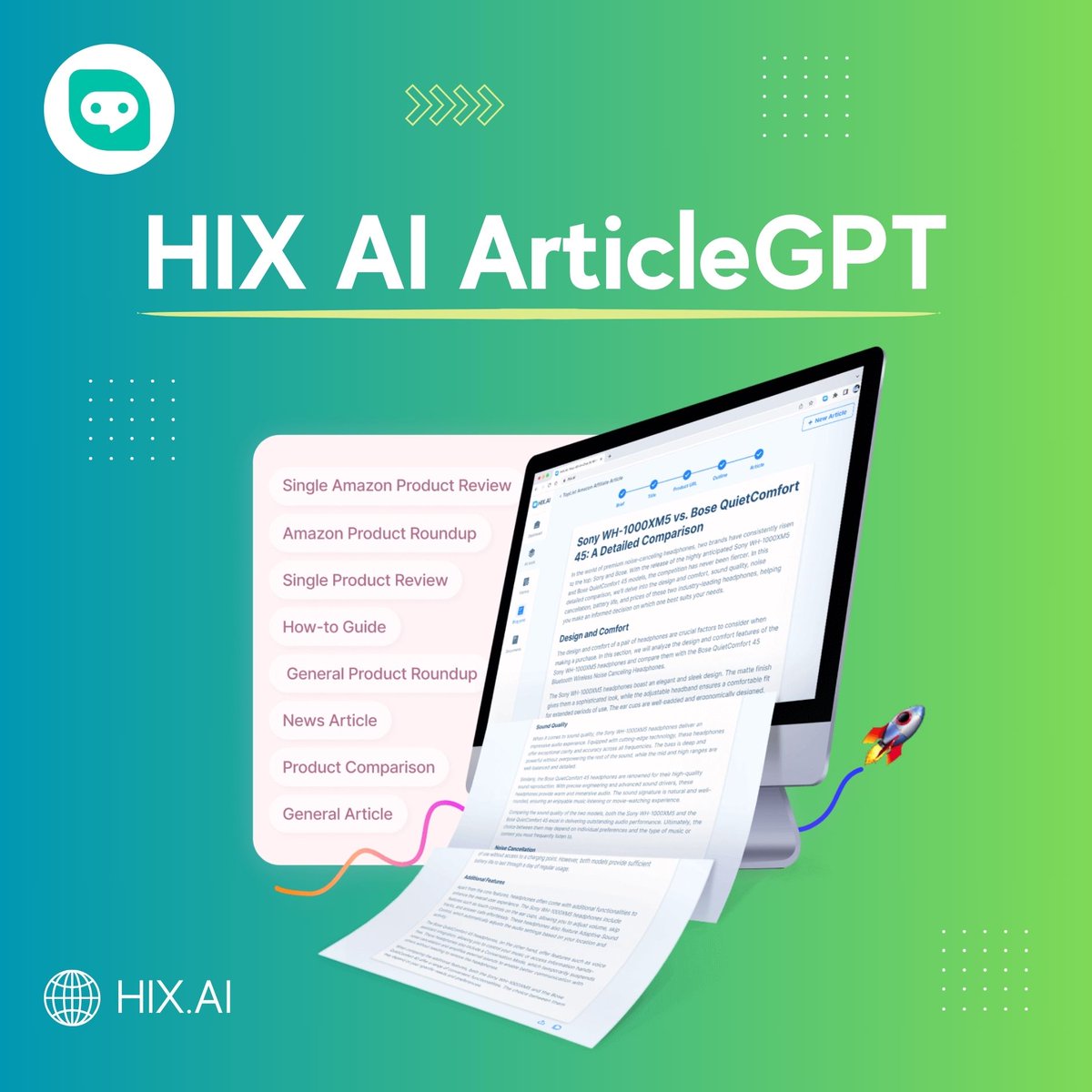 Good Morning X Fam! ☀️ ☕️

Create fact-based blog posts effortlessly with HIX AI! 

Access accurate content, latest insights, customizable references, and 8 supported article types. ✨

Start your day crafting amazing content:
hix.ai/articlegpt