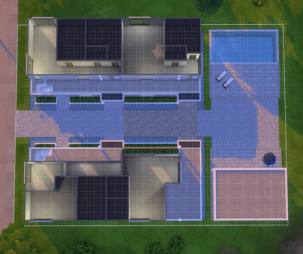 Just finished the shell of my first #Sims4Build Small sleek apartment complex #Sims4ForRent #TheSims4