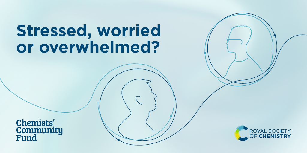 Stressed, worried or overwhelmed? Call our dedicated wellbeing and listening service or use our live chat in confidence 0800 084 3451 (UK Freephone) +44 1223 853549 (Int.) We’re here for you: rsc.li/3tdKeJz #RSCCommFund