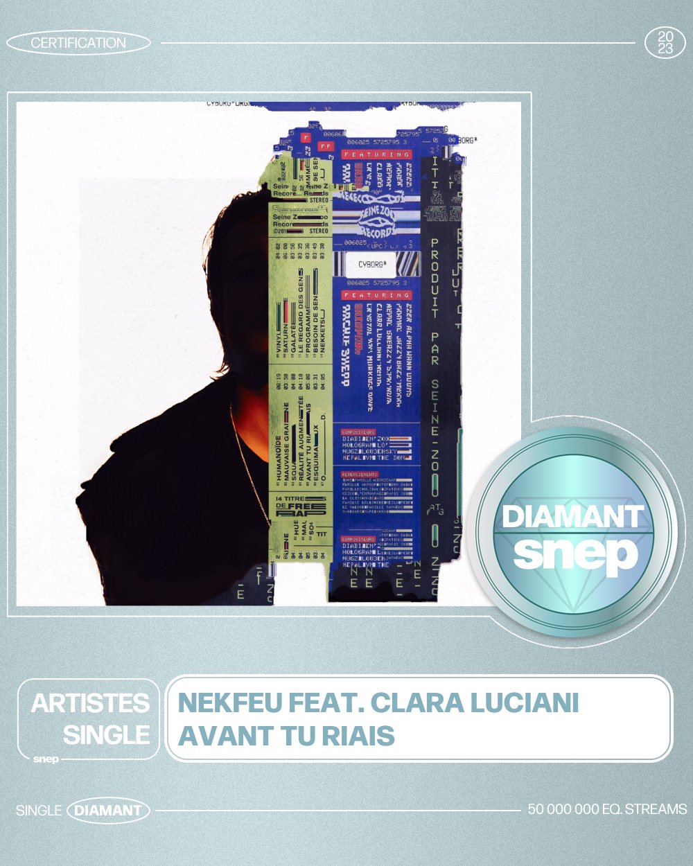Le SNEP on X: L'album « Les étoiles vagabondes : expansion » de Nekfeu est  certifié Double Diamant ! 💎💎 1 000 000 équivalents ventes 📈 Bravo ! 👏   / X
