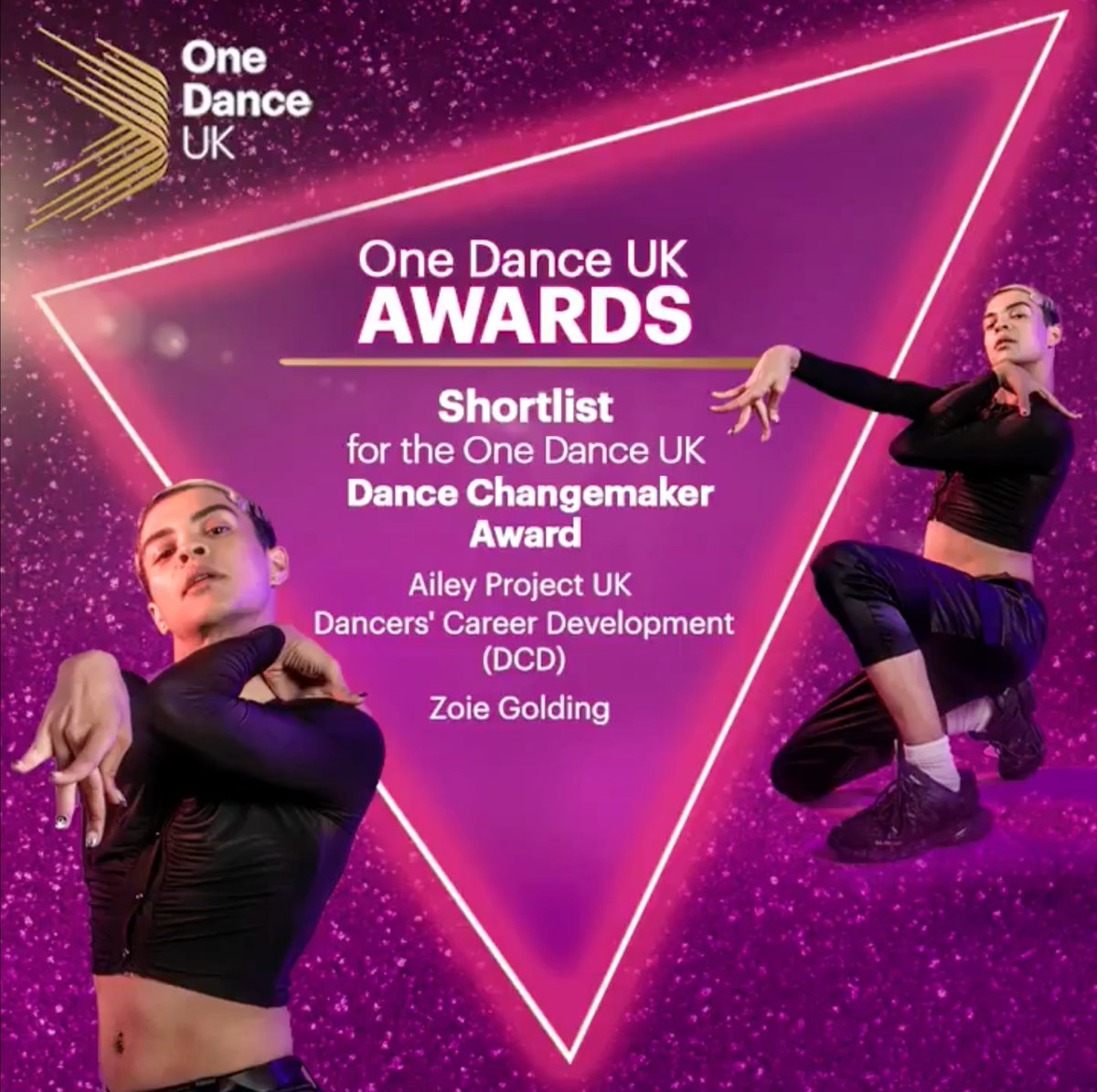 We are thrilled & proud to have been nominated for The Green Dance Award at the @OneDanceUK Awards! ♻️💚 Also wonderful to see #AileyProjectUK nominated for the Dance Changemaker Award! Looking forward to the ceremony on 10 February! ✨ #OneDanceUK #OneDanceUKAwards