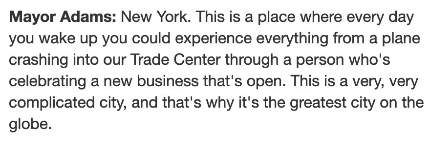 this is the first thing @NYCMayor said when a reporter asked how his year went yesterday