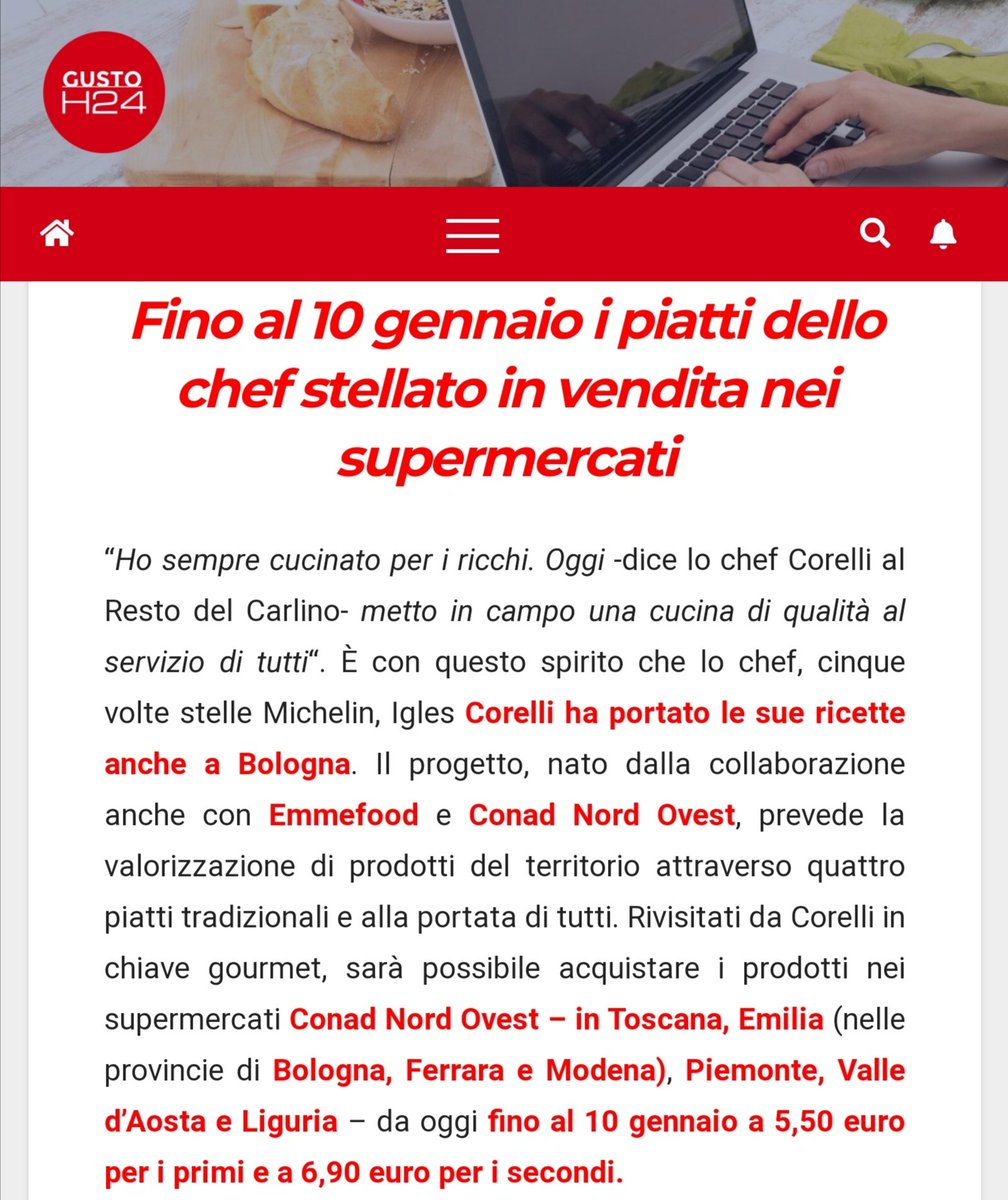 EdTroiano's tweet image. Lo chef stellato Igles #Corelli cucina per @Conad

Fino al 10 gennaio i piatti dello chef stellato in vendita nei supermercati Conad Nord Ovest
@GustoH24 qui:
gustoh24.it/lo-chef-stella…
@mauro_lusetti
@pino_zuliani
@sassi_mario @rossimassi1 @marcoforc @paoloigna1 @savinovurchio