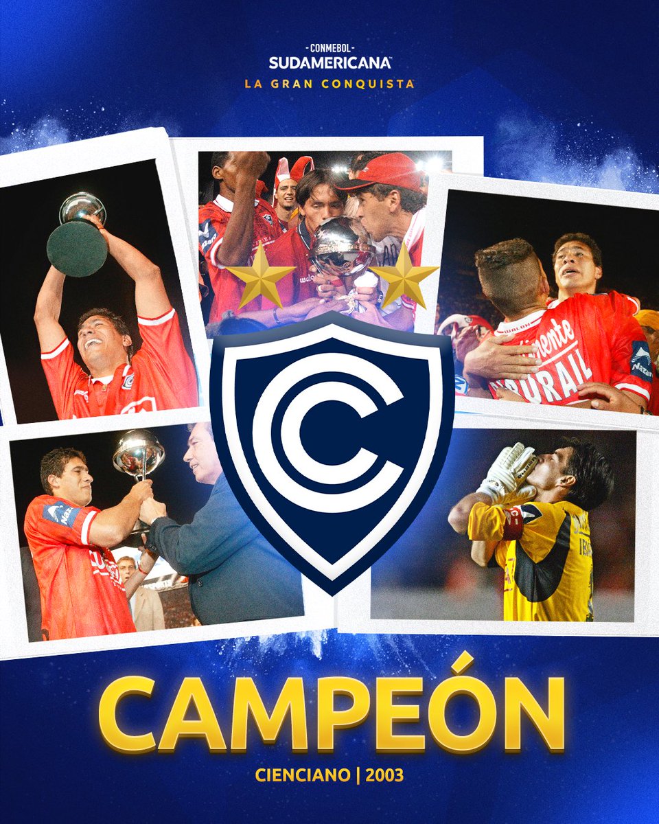 🔙🤩🇵🇪 El único campeón peruano de la CONMEBOL #Sudamericana: en 2003, @Club_Cienciano venció a #RiverPlate y logró #LaGranConquista 🏆