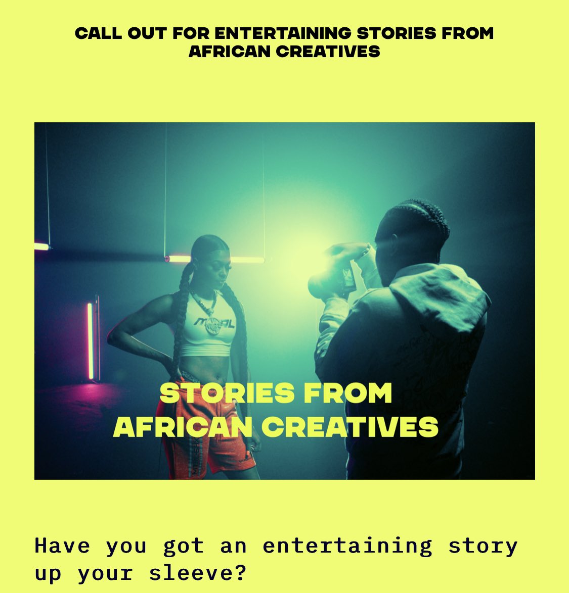 Got an entertaining story that fit this brief? If so create your FREE SMASH Pitch and securely share your idea with our SMASHCupid. Info here: mysmash.media/ideas/call-out…

#africanstories #storytelling #mysmashmedia #britishblacklist #BritBlacklist