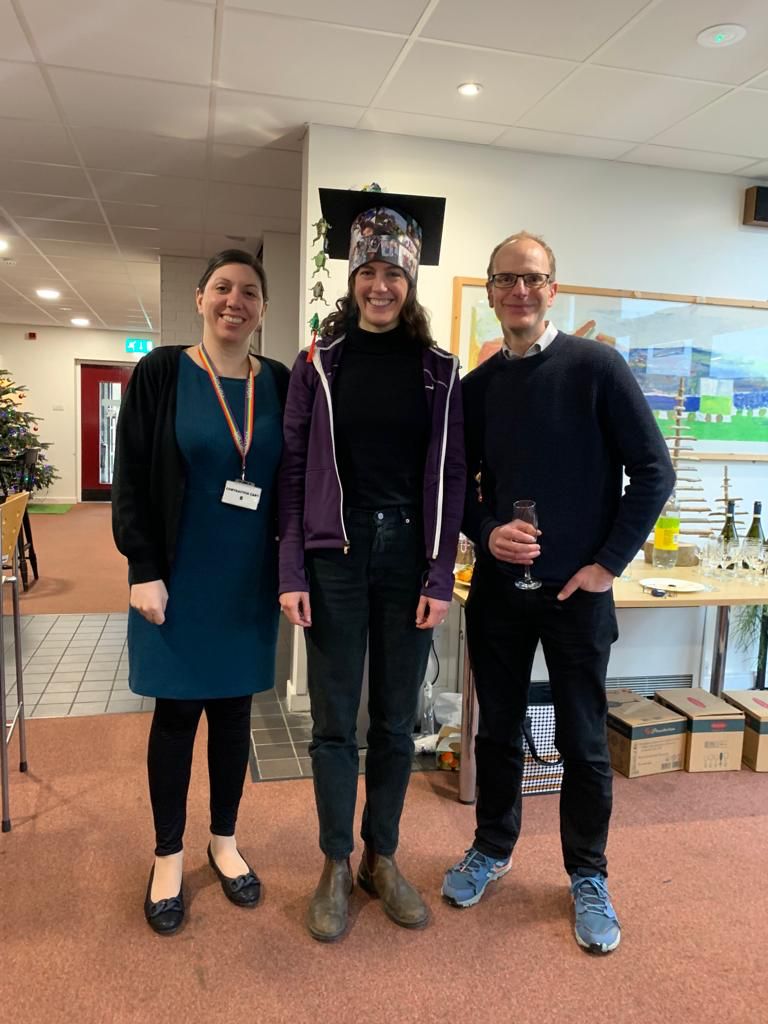 Caroline Dean (@carolinedeanlab) on Twitter photo After 4 years in the lab <a href="/ReeSvenja/">Svenja Reeck</a> successfully defended her PhD on the spatio-temporal regulation of FLC last Friday! Pictured here with supervisor Martin Howard and <a href="/ReaLAntKour/">Rea L. Antoniou-Kourounioti</a>. Congratulations Dr. Svenja Reeck!! After 4 years in the lab <a href="/ReeSvenja/">Svenja Reeck</a> successfully defended her PhD on the spatio-temporal regulation of FLC last Friday! Pictured here with supervisor Martin Howard and <a href="/ReaLAntKour/">Rea L. Antoniou-Kourounioti</a>. Congratulations Dr. Svenja Reeck!!