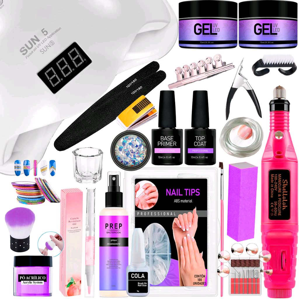 Dê uma olhada em Kit Unha Gel Completo Manicure Unhas Cabine Profissional com Cabine por R$129,99. Compre na Shopee agora! shope.ee/6ALGPrNw53?sha…