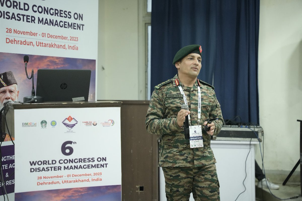 Special Technical Session 18 delved into the impactful role of the Indian Armed Forces in Humanitarian Assistance and Disaster Relief (HADR). Saluting their unwavering commitment at the 6th World Congress on Disaster Management.

#resurgentuttarakhand #WCDM #6WCDM