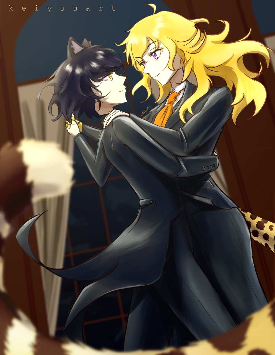 Dashing, daring, deceptive and maybe a little dumb Spy!Bees for @bumblebybigbang! Had an awesome time drawing this art and collabing with Kheru! Read Kheru’s fic with spy shenanigans and relentless flirting here xD: archiveofourown.org/works/52229788… #Bumbleby #BumblebyBigBang #RWBYfanart