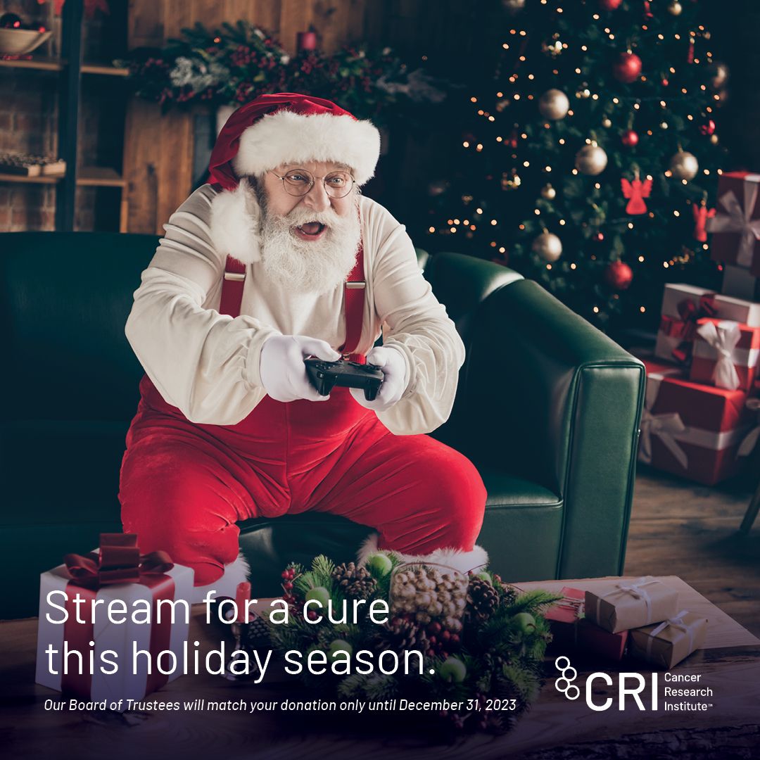 Unleash your creativity for a cause that matters! Join CRI's movement to #CrushCancer this holiday season, and livestream to support lifesaving cancer research. All donations will be matched by our Board of Trustees only until December 31, 2023: bit.ly/3JkJTKf #StreamCRI
