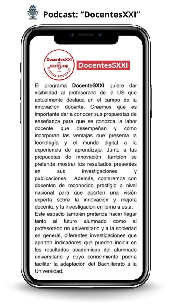 Flipped Classroom US (@flippedlearnus) on Twitter photo Estamos deseando escuchar
1️⃣ Episodio del
🎙️🎧 #podcast : "DocentesXXI" con la profesora de <a href="/FceyeUs/">Facultad Económicas y Empresariales Univ. Sevilla</a>
👩🏫 Dr <a href="/maseroinma/">Imasero</a> al micrófono y
🙎♂️ <a href="/8172727ksk/">RafadeDios</a> en el control de sonido, gracias a
📻 #RadiUS la radio de la <a href="/unisevilla/">Universidad de Sevilla</a>
#DocentesXXI
<a href="/AlfredoPrietoMa/">Alfredo Prieto</a> <a href="/Davidpati/">David Patiño</a> <a href="/tduartea/">Teresa Duarte-Atoche</a> Estamos deseando escuchar
1️⃣ Episodio del
🎙️🎧 #podcast : "DocentesXXI" con la profesora de <a href="/FceyeUs/">Facultad Económicas y Empresariales Univ. Sevilla</a>
👩🏫 Dr <a href="/maseroinma/">Imasero</a> al micrófono y
🙎♂️ <a href="/8172727ksk/">RafadeDios</a> en el control de sonido, gracias a
📻 #RadiUS la radio de la <a href="/unisevilla/">Universidad de Sevilla</a>
#DocentesXXI
<a href="/AlfredoPrietoMa/">Alfredo Prieto</a> <a href="/Davidpati/">David Patiño</a> <a href="/tduartea/">Teresa Duarte-Atoche</a>