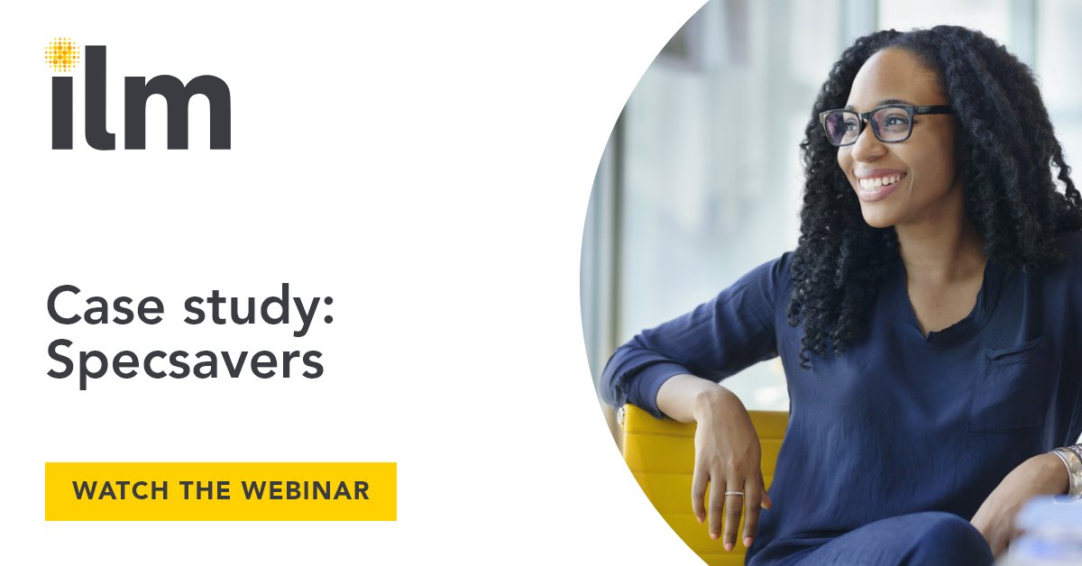 Specsavers offers ILM level 2 and 3 management qualifications to new and aspiring managers. 

ILM has now become “part of the Specsaver’s culture”, with colleagues placing great value on the qualifications. 

Watch the webinar: ow.ly/k5m550Q9lNQ

#ilm #managementtraining