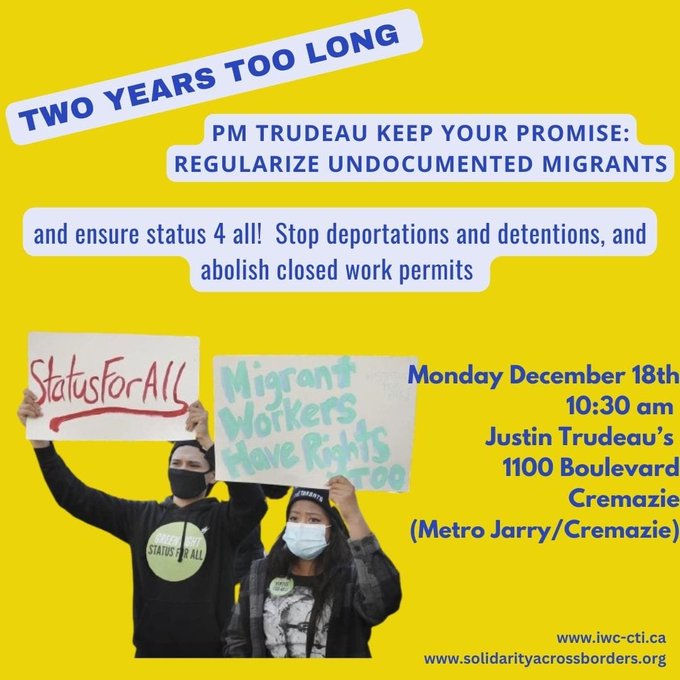 PaydayRTK's tweet image. 18 December International Day of Migrants. Organisations in the international #PapersForAll network supporting regularisation of all migrants organise actions around International Day of Migrants on 18 December 2023.  #RegularizacionYa