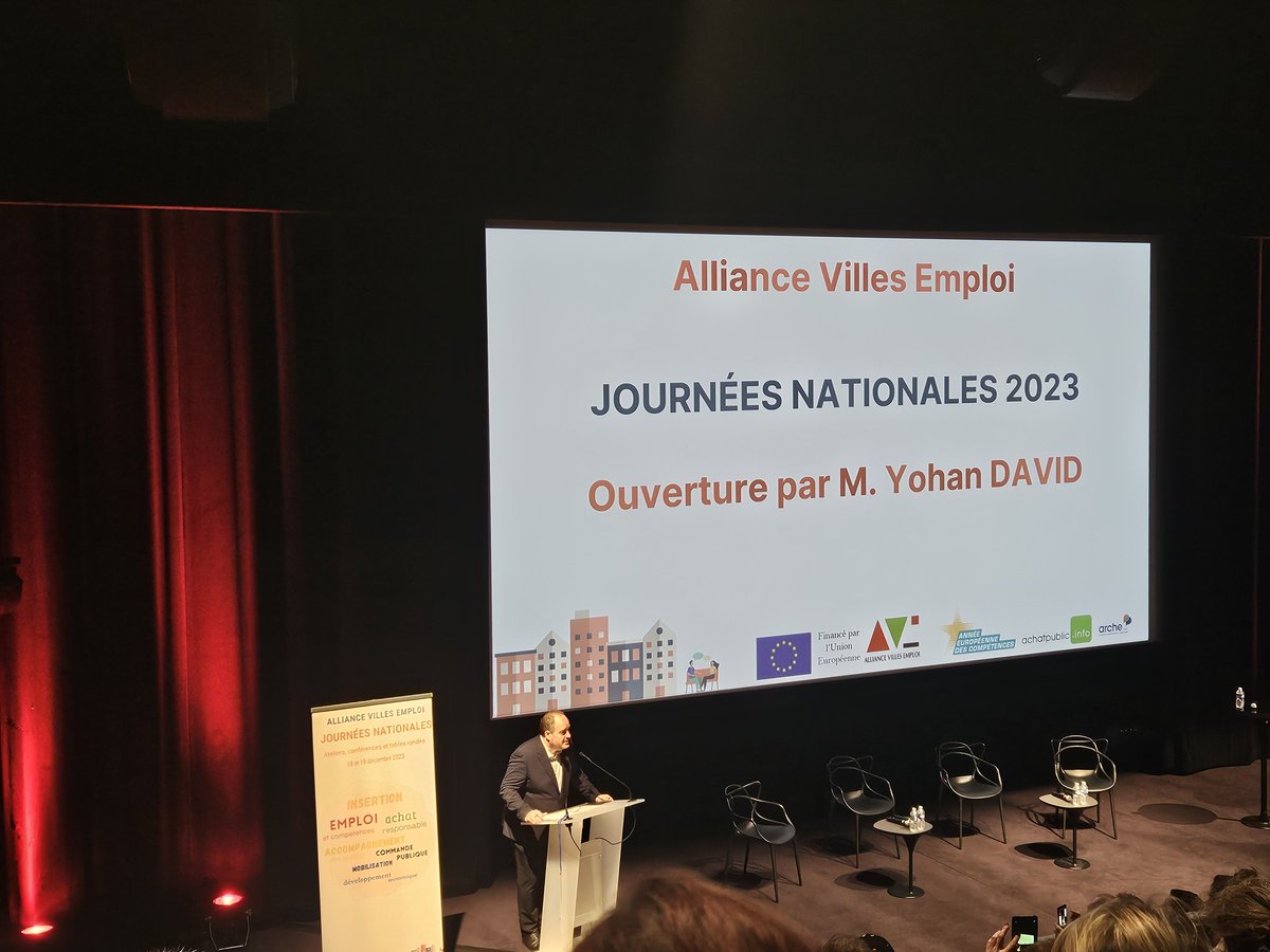 Ouverture des Journées Nationales AVE 2023. Au programme : tables rondes sur le plein emploi et la transitions des territoires, échanges entre l'ensemble des acteurs des MDE et des PLIES sur les thèmes de l'insertion, tensions des recrutements, mobilisation des publics etc...