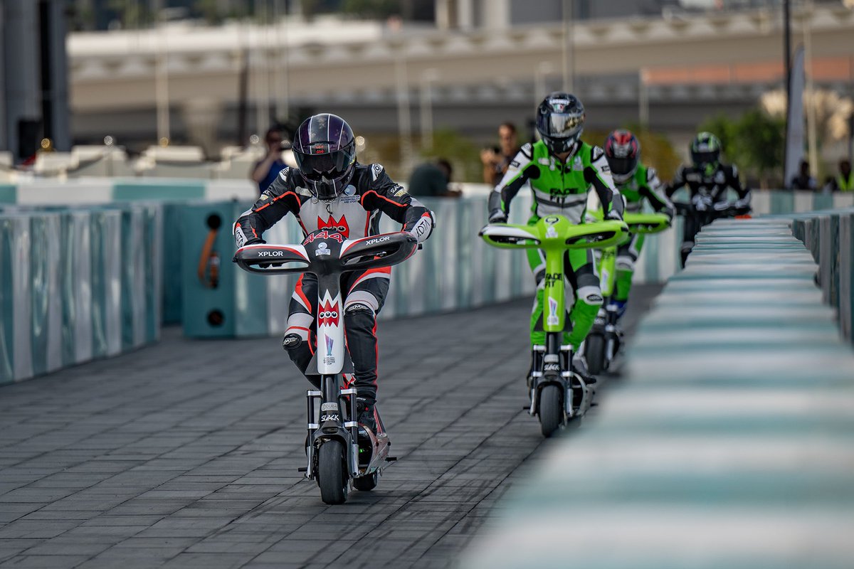 That’s a wrap for the Dubai Electric Scooter World Cup! Thank you to <a href="/DubaiSC/">Dubai Sports Council</a> for hosting such a groundbreaking event in the center of the city. Looking forward to being back racing on the streets of the future in 2024. Congratulations to <a href="/krisfade/">KRIS FADE</a> on the win 💪🏼 <a href="/mmsfederation/">Federation for Micromobility and Sport</a>