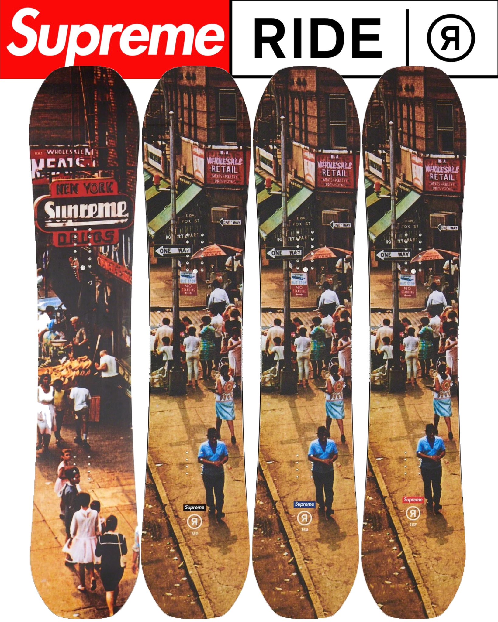supreme RIDE snow borad157