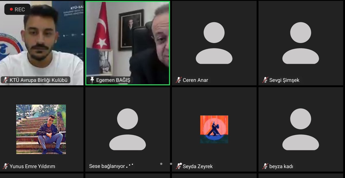 Büyükelçimiz Sayın @EgemenBagis, KTÜ Avrupa Birliği Kulübünün düzenlediği 'Son 10 Yılda Avrupa Birliği - Türkiye İlişkileri' konulu çevrimiçi söyleşide öğrencilerle bir araya gelip soruları yanıtladı.