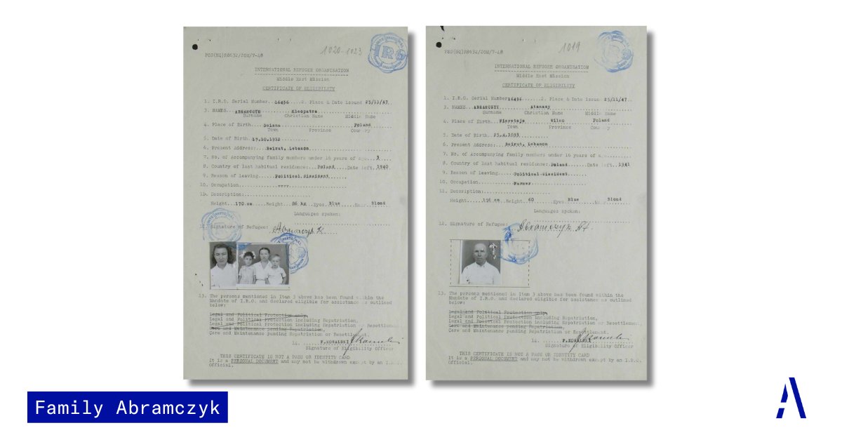 The Abramczyk family lost their homeland when Poland became a pawn in the hands of Nazi Germany and the Soviet Union in 1939. An odyssey began, taking them to the Soviet Union, Iran, Iraq, Lebanon and England. From there they hoped to strike new roots in Canada. #MigrationDay