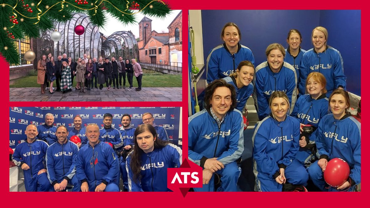 Much fun was had at the ATS Christmas activity day. We kicked off with an action-packed session at @iFLY_UK, followed by a relaxed afternoon enjoying all that the @homeofbombay Bombay Sapphire Distillery has to offer. Huge thanks to the whole team for their hard work in 2023!