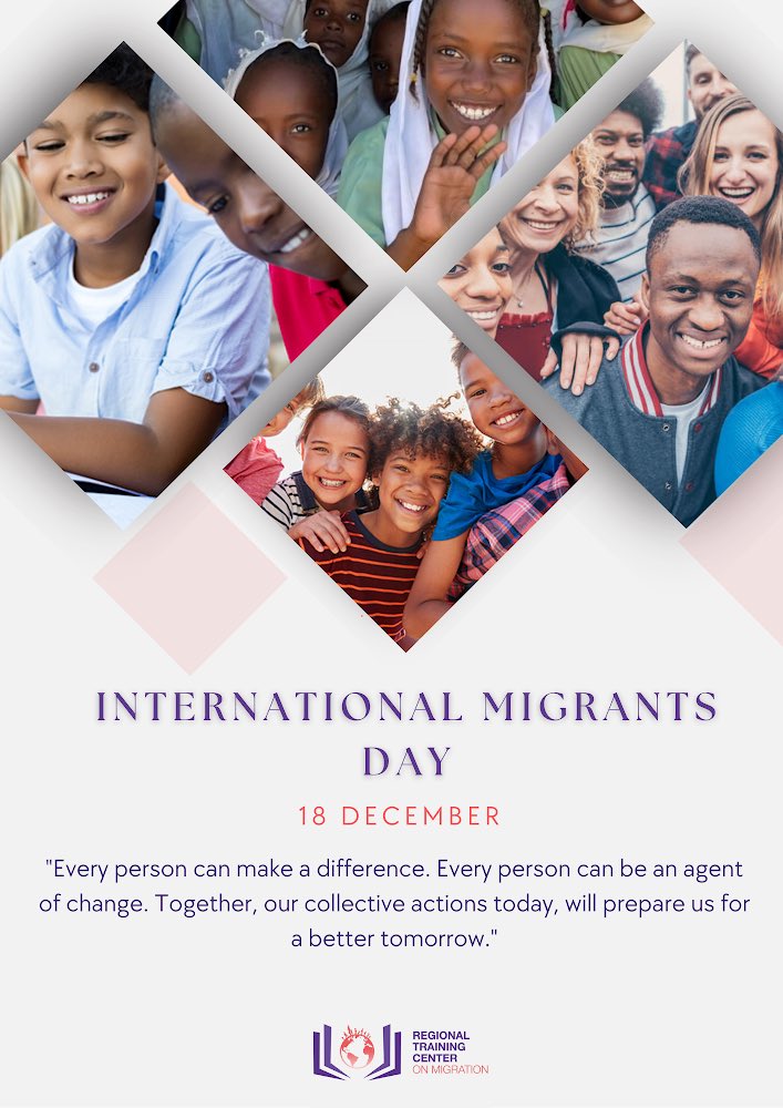 On 4 December 2000, the United Nations General Assembly (UNGA) proclaimed December 18 as International Migrants Day. The day came into existence after the UNGA took into account the large and increasing number of migrants across the globe. #SMS #RTCM #InternationalMigrantsDay