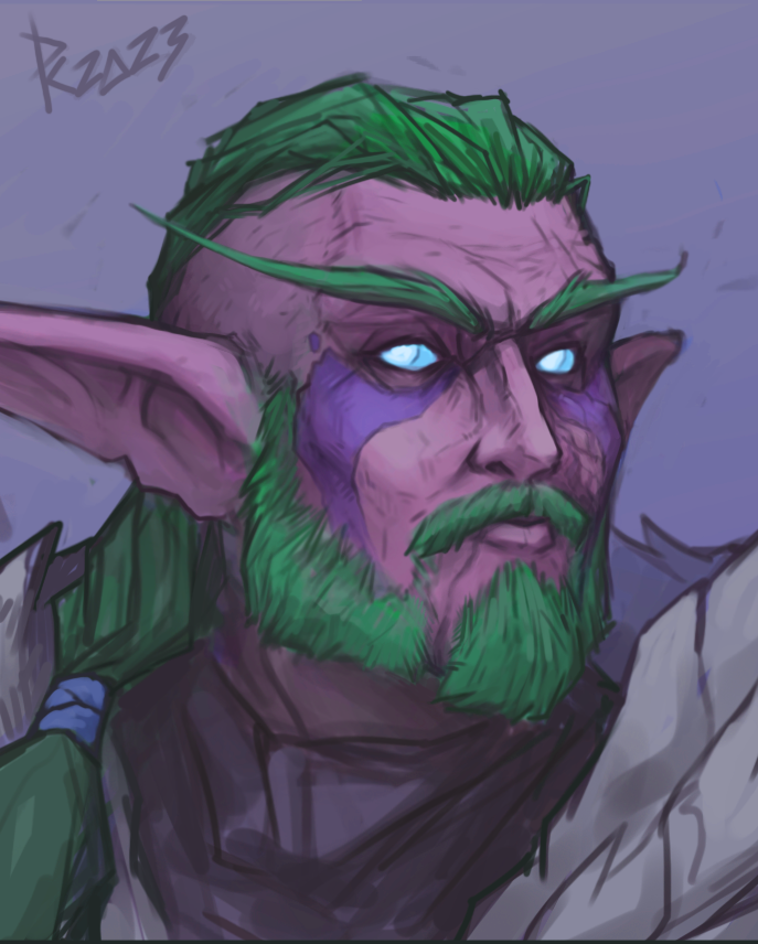 The face of the Ashenvale defender - Taellar, Captain of the Sentinels
#warcraft #nightelf