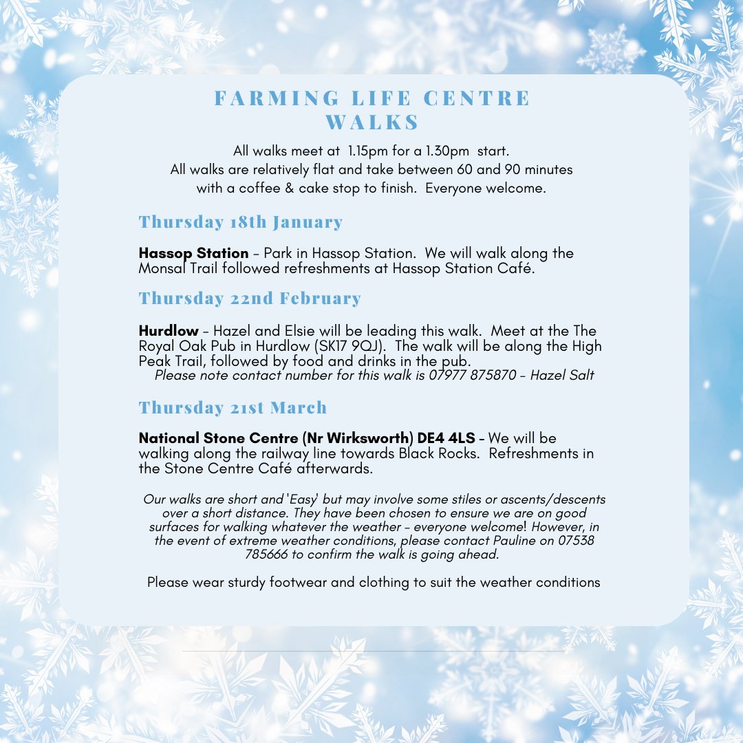 Join us in the New Year for one of our walks.
#newyear #walking #peakdistrict