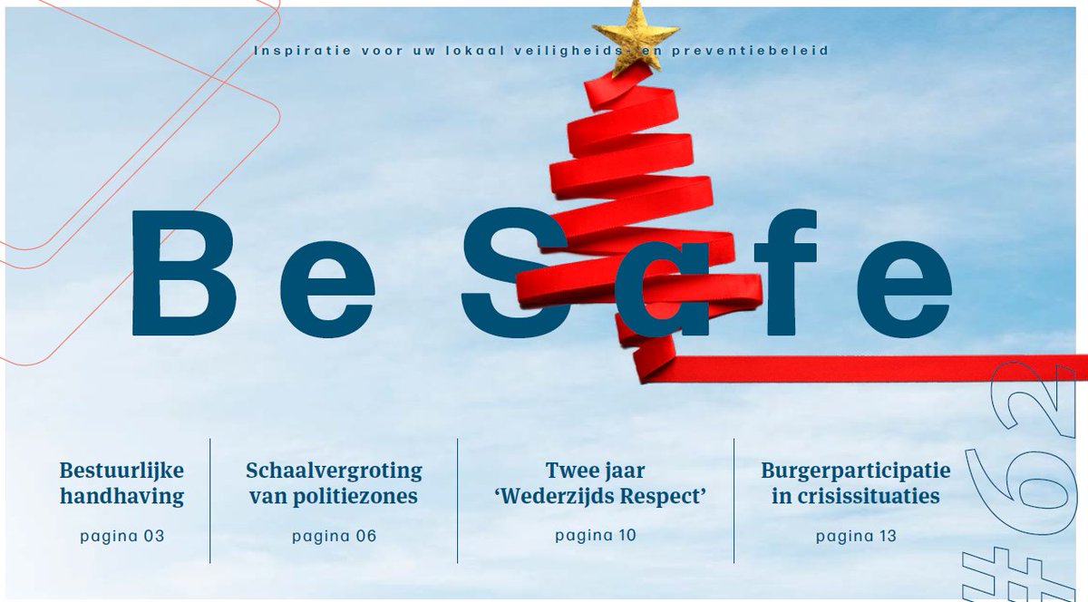 BeSafeBEL's tweet image. Op het menu in uw BeSafe Magazine: bestuurlijke handhaving, schaalvergroting van politiezones, twee jaar #WederzijdsRespect en burgerparticipatie in crisissituaties.
Het volledige magazine vind je hier 👉👉👉urlz.fr/oXQi.
Veel leesplezier!