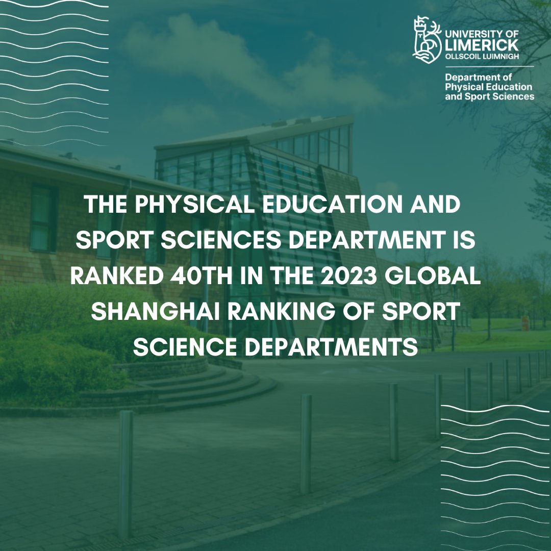 What a great way to end 2023! We are incredibly proud of all our PESS members who have helped us move from 48th to 40th in the 2023 Shanghai Rankings of Sport Science Departments. shanghairanking.com/rankings/grsss…