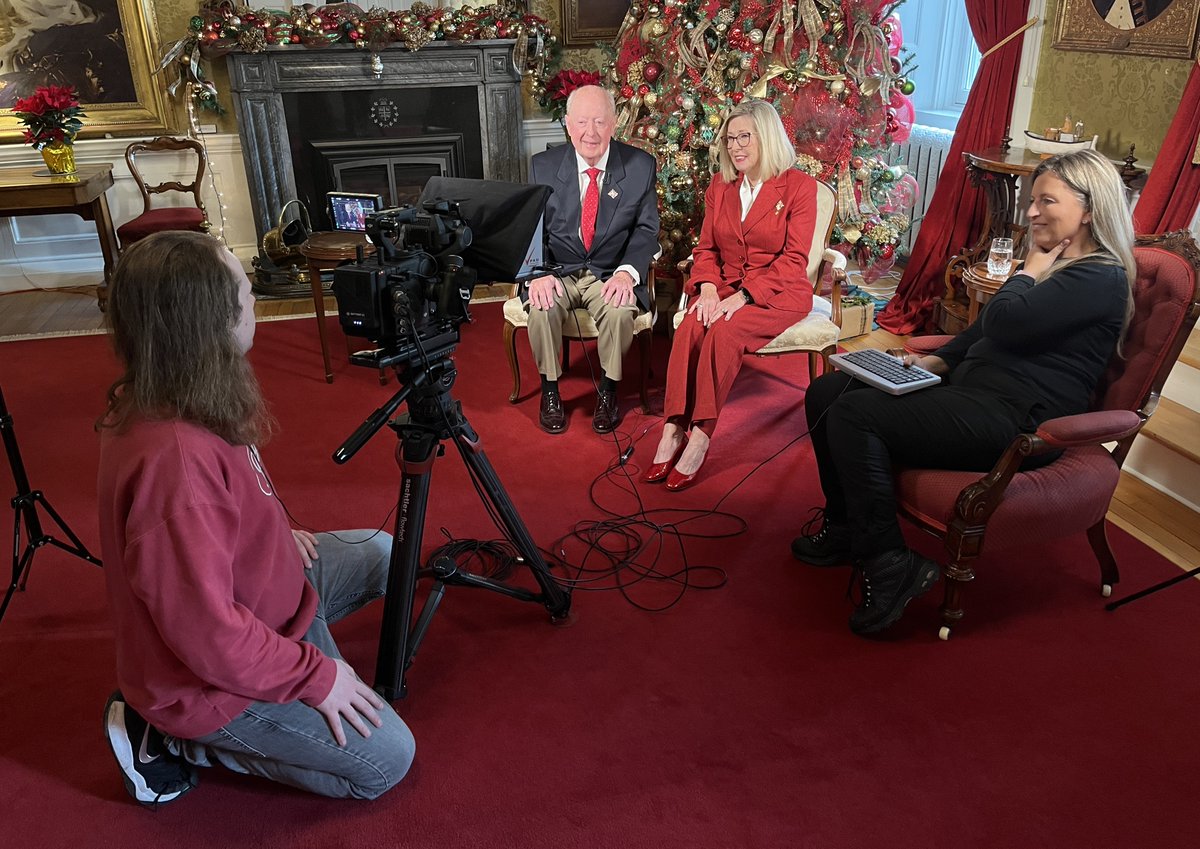 Their Honours Joan Marie Aylward &amp; Carl Thompson filmed their first <a href="/NTVNewsNL/">NTV News</a> Christmas &amp; year-end message as Lieutenant Governor of Newfoundland &amp; Labrador &amp; consort at Government House Dec 15. 

Thank you to NTV for the invitation, &amp; especially to <a href="/daniellebutt/">Danielle Butt</a> &amp; Adam Pike.