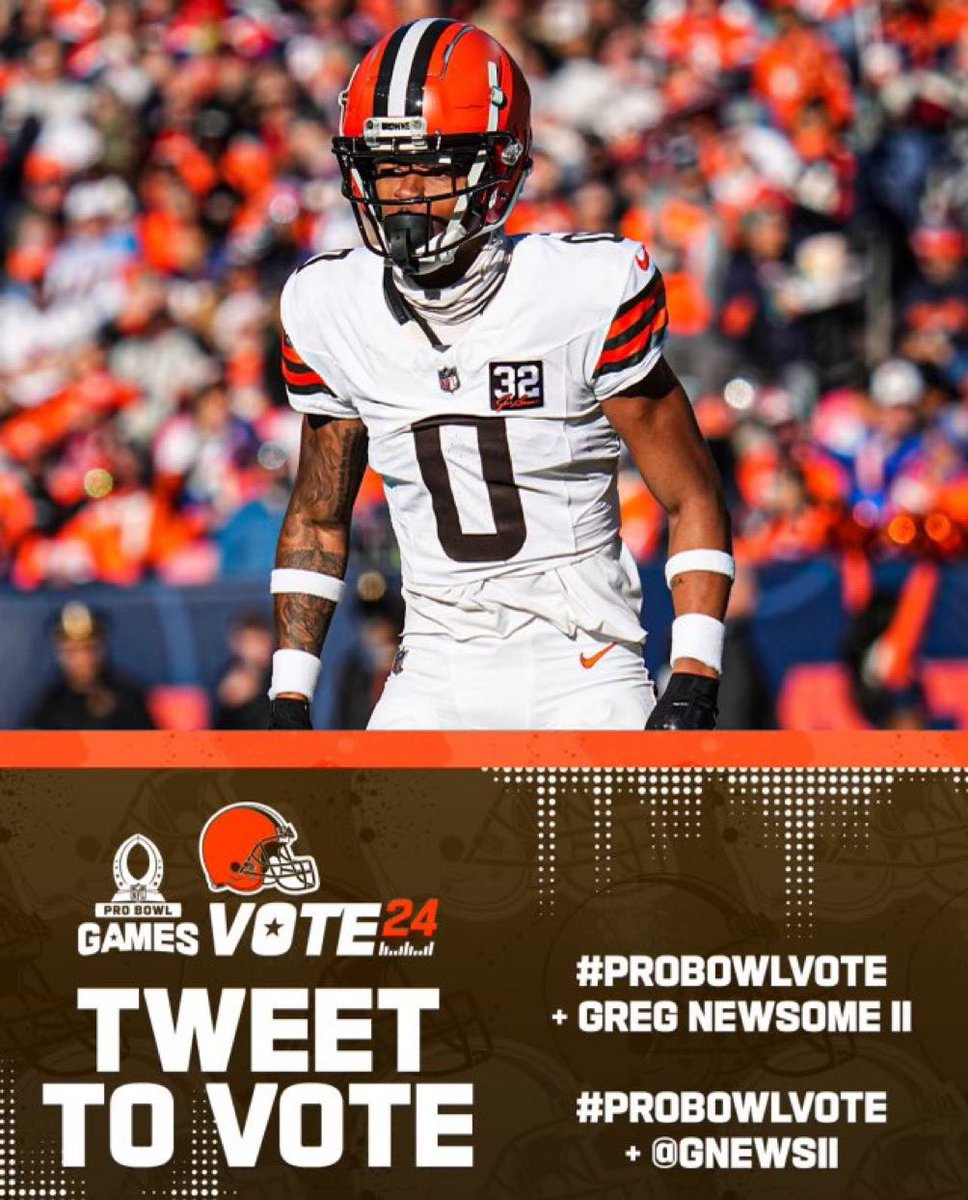 #ProBowlVote  <a href="/gnewsii/">Greg Newsome II</a> Let’s Get those numbers up BROWNS WIN!!