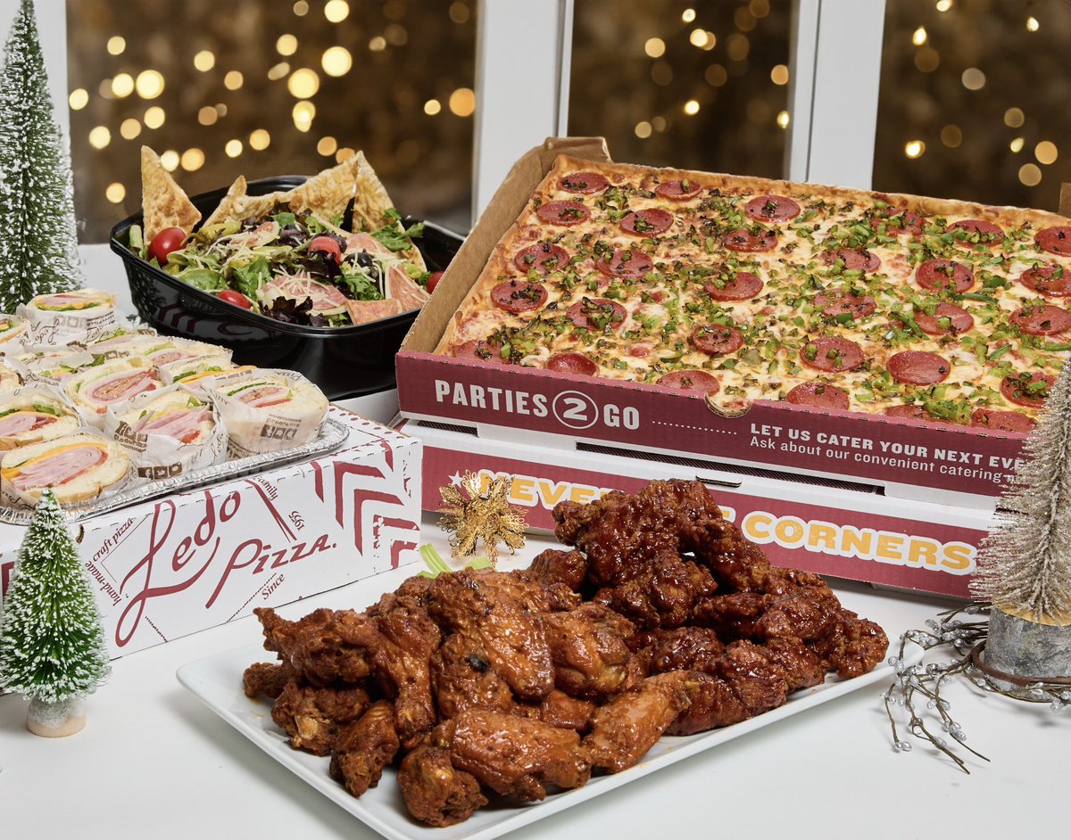 It's not a party unless you've catered @LedoPizza 😋 spice up your celebration with mouthwatering pizza, wings, salads, and sandwiches that will satisfy every craving at your gathering! Ledopizza.com #sponsored