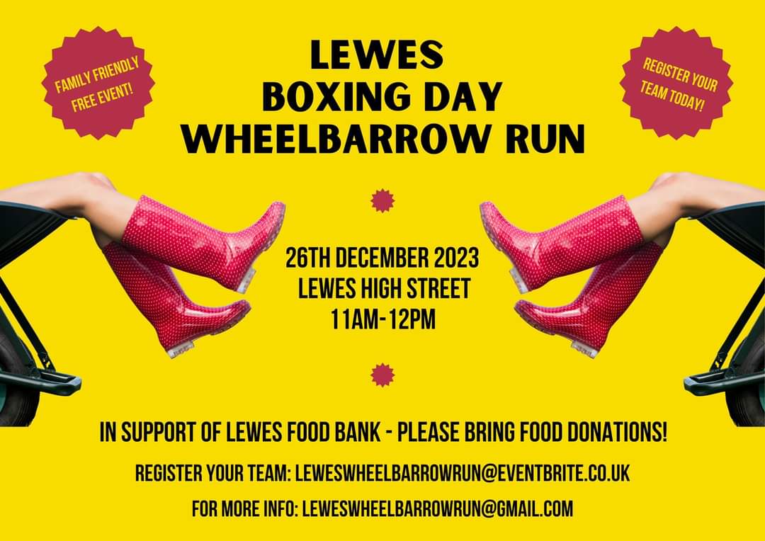 Fabulous, a wheelbarrow race instead of a Boxing Day hunt meet. Excellent decision. Please give it your full support. Credit to our friends at @ActionAgainstF #Lewes