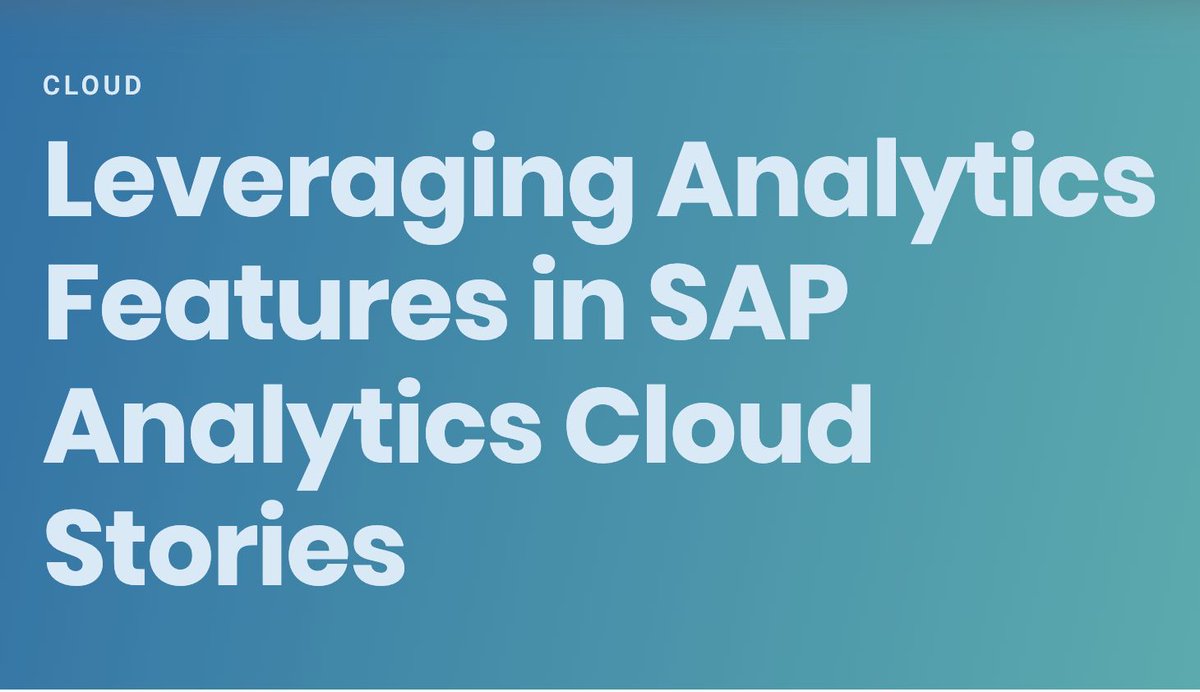 ImprovingMxJobs's tweet image. SAC has designed a new Left Side Panel divided into “Assets”, “Outline and “Filters”. Users can obtain different interface capabilities or containers that enhance the flow &amp;amp; organization structure of the story. 🌐
Read our blog! buff.ly/3RwZ6ef

#Blog #SAP #AnalyticsCloud