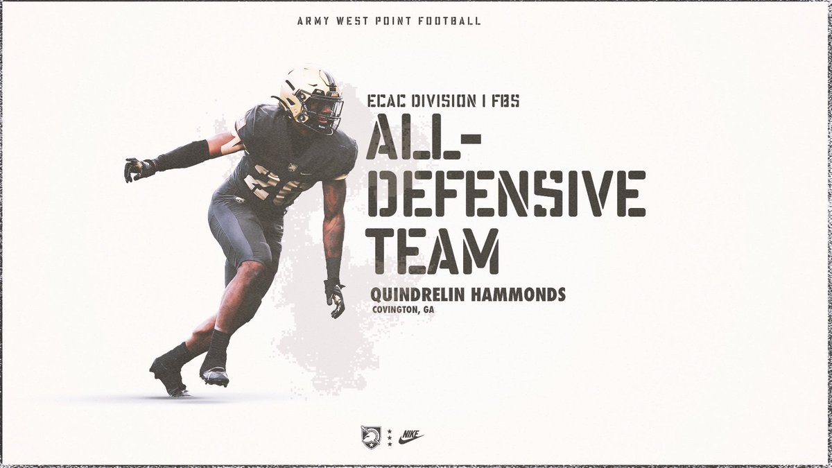 Congrats Quindrelin! The safety from Covington, GA, earns ECAC honors. → goarmywestpoint.com/news/2023/12/1… #GoArmy