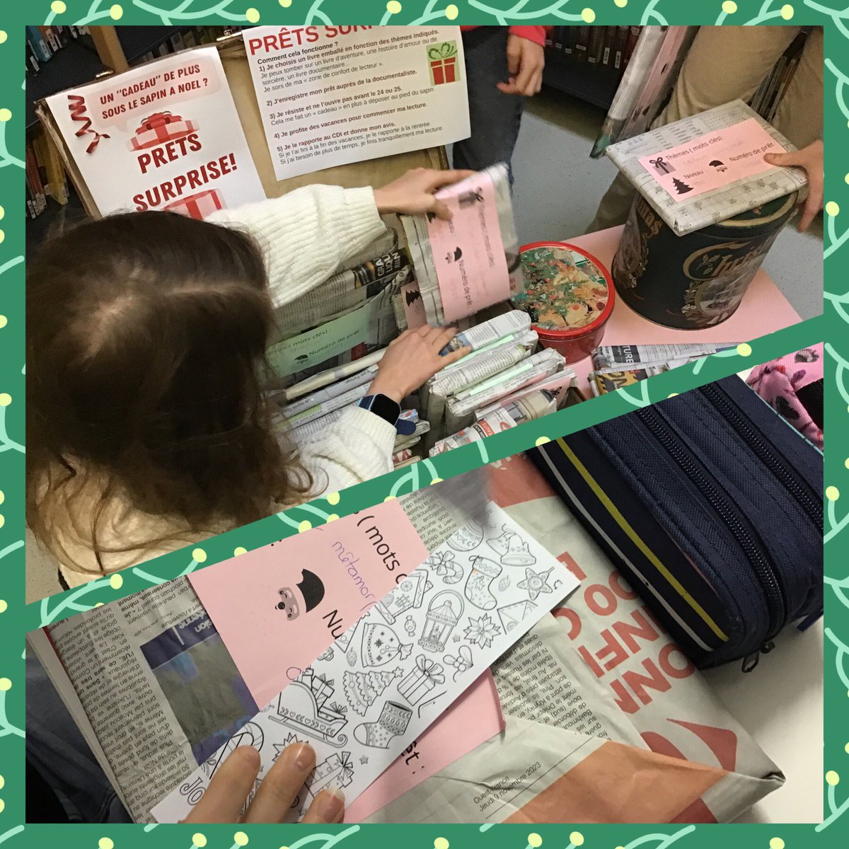 CDI KERFONTAINE (@cdikerfontaine) on Twitter photo Aujourd’hui au CDI : les prêts surprise 📚📚📚📚 sont enfin disponibles et partent vite !!! Petit cadeau lecture pour les accompagner (merci <a href="/metaprofdoc/">Méta Doc 🐙🪁</a> ). ! #collegekerfontaine #lecturesurprise #sortirdesazonedelecteur #onpeutenprendreplusieurs? Aujourd’hui au CDI : les prêts surprise 📚📚📚📚 sont enfin disponibles et partent vite !!! Petit cadeau lecture pour les accompagner (merci <a href="/metaprofdoc/">Méta Doc 🐙🪁</a> ). ! #collegekerfontaine #lecturesurprise #sortirdesazonedelecteur #onpeutenprendreplusieurs?