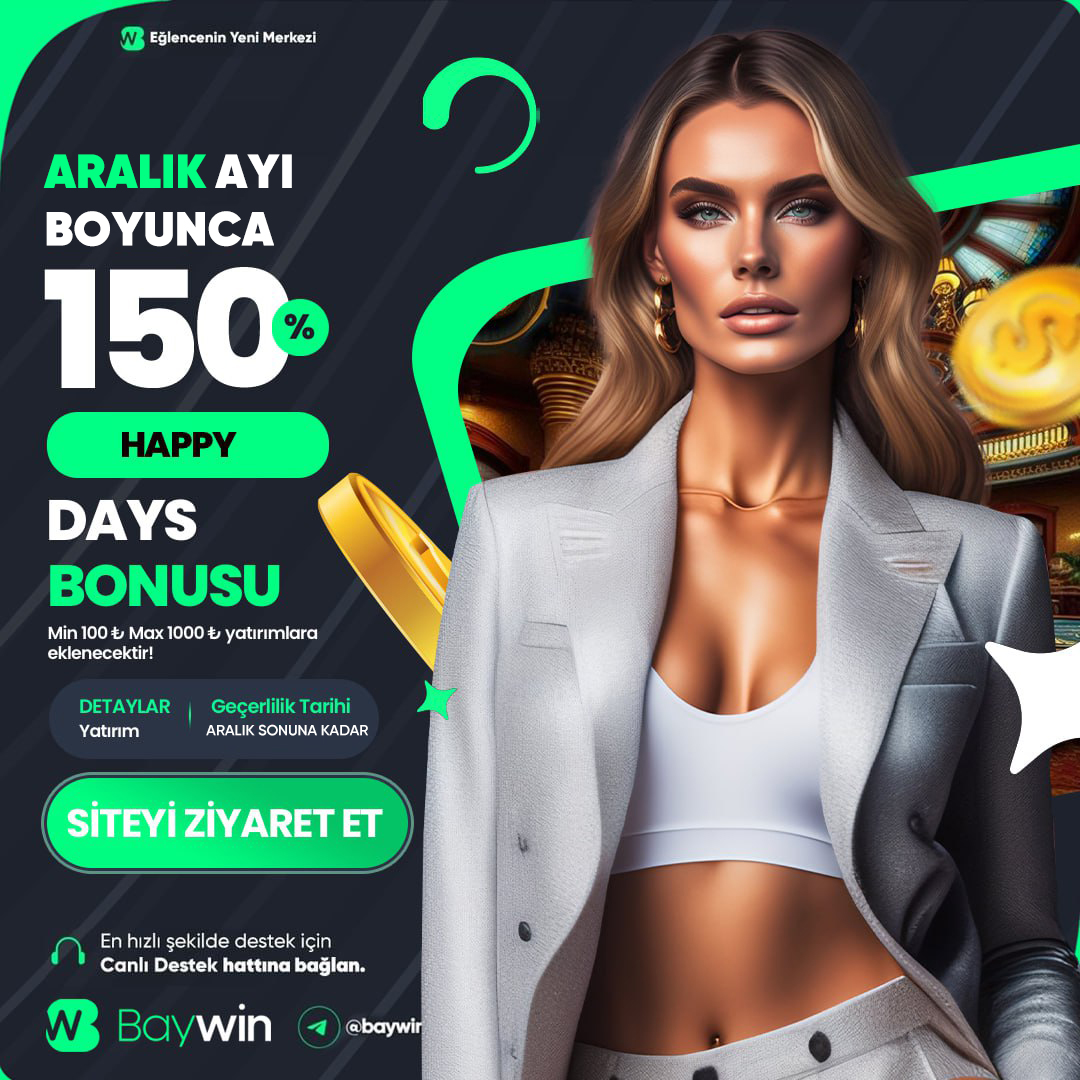 #Baywin HİÇBİR YERDE DEĞİL SADECE BAYWİN'DE Aralık Ayı Boyunca Tam %150 Bonus Baywin'de Happy Days İle Kazanmayan Kalmayacak Detaylı Bilgi ve Giriş İçin : cutt.ly/lwTe9SbA #Baywin #BaywinGiriş #rulet #Rulet